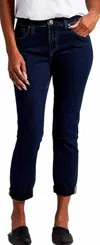 Jag Carter Mid Rise Girlfriend Jeans In Midnight/blue In Blue