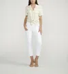 Jag Cassie Mid Rise Cropped Pants In White In White