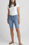 Jag Cecilia Mid Rise Bermuda Shorts In Lakewood In Blue