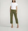 Jag Chino Tailored Crop Pants In Moss In Pink
