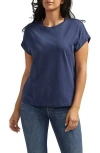 Jag Women's Drapey Luxe Tee In Naval Academy