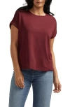 Jag Women's Drapey Luxe Tee In Windsor Wine