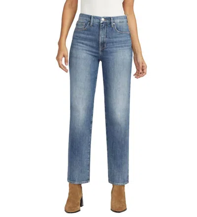 Jag Women's Rachel High Rise Relaxed Tapered Leg Jeans In Blue