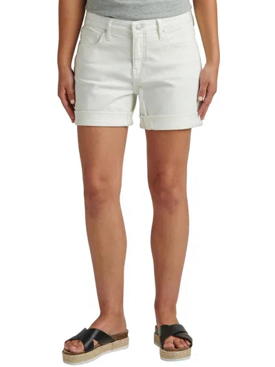Jag Jeans Alex Womens Boyfriend Mid-rise Casual Shorts In White