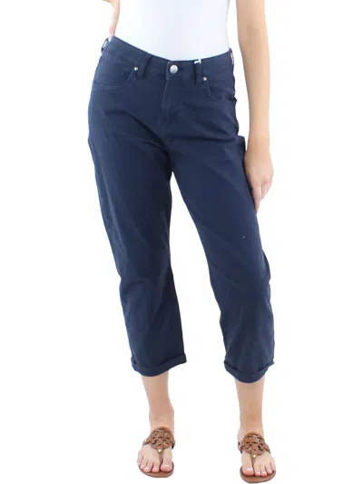 Jag Jeans Cecilia Womens Mid Rise Cuffed Capri Jeans In Blue