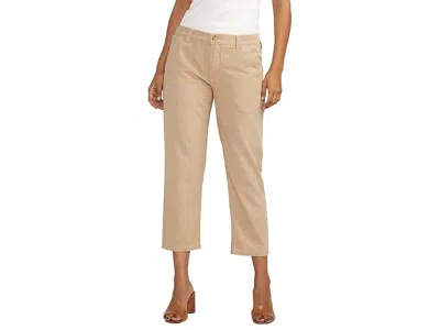 Jag Jeans Chino Tailored Crop Pant In Brown