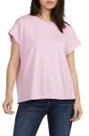 Jag Jeans Drapey Cuff Cotton & Modal T-shirt In Orchid