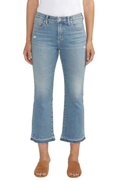 Jag Jeans Eloise High Waist Raw Hem Crop Bootcut Jeans In Blue Dust