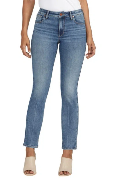 Jag Jeans Forever Stretch Mid Rise Slim Straight Leg Jeans In Blue Nile