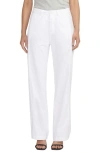 Jag Jeans Jag High Waist Wide Leg Cotton & Linen Trousers In White
