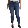 Jag Jeans Plus Cecilia Womens Mid-rise Everyday Skinny Jeans In Blue