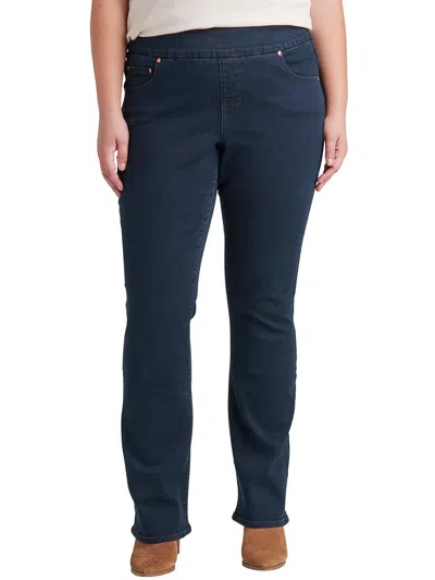 Jag Jeans Plus Paley Womens Mid-rise Dark Wash Bootcut Jeans In Multi