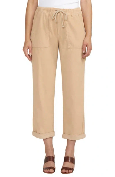 Jag Jeans Relaxed Fit Cotton Corduroy Ankle Drawstring Pants In Humus