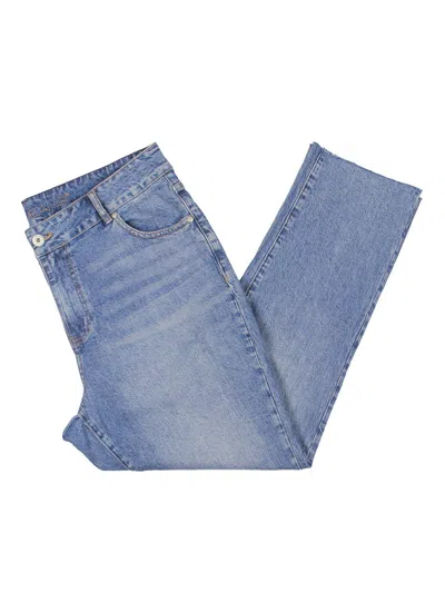 Jag Jeans Stella Womens High Rise Medium Wash Straight Leg Jeans In Multi