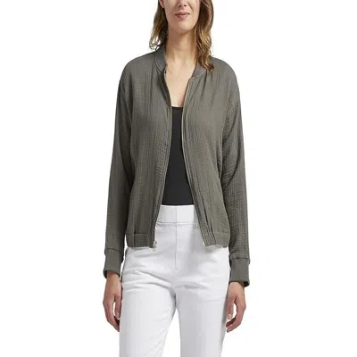 Jag Jeans Womens Cotton Lightweight Bomber Jacket In Green