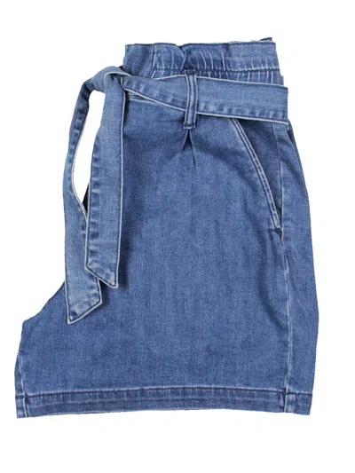 Jag Jeans Womens High-rise Pleated Denim Shorts In Blue