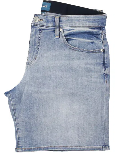 Jag Jeans Womens Mid-rise Boyfriend Denim Shorts In Blue