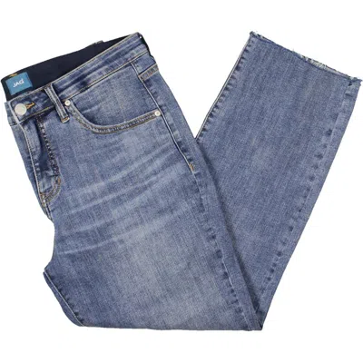 Jag Jeans Womens Mid Rise Crop Straight Leg Jeans In Multi