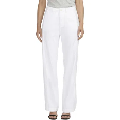 Jag Jeans Womens Slimming Cotton Trouser Pants In White