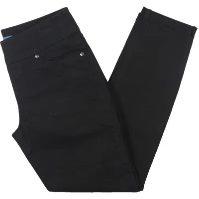 Jag Jeans Womens Stretch Cotton Ankle Jeans In Black