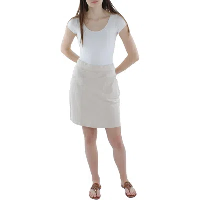 Jag Jeans Womens Twill Pull On Skort In White