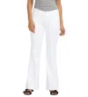 Jag Kait Mid Rise Flare Jean In White In Animal Print