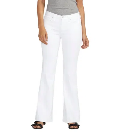 Jag Kait Mid Rise Flare Jean In White In Grey