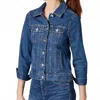 Jag Kiara Classic Denim Jacket In Greenwich Blue
