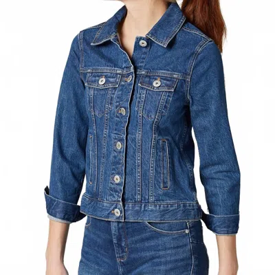 Jag Kiara Classic Denim Jacket In Greenwich Blue