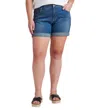 Jag Mid Rise Alex Boyfriend Short Plus In Brilliant Blue In Blue