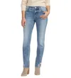 JAG MID RISE EMBROIDERED RUBY STRAIGHT LEG JEANS IN ESSEX BLUE