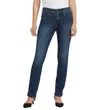 Jag Mid Rise Ruby Straight Pocket Embroidery In Night Owl In Blue