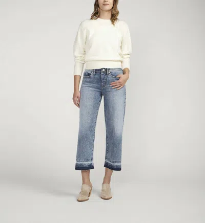 Jag Mid Rise Wide Leg Jeans In Skyfall In Blue