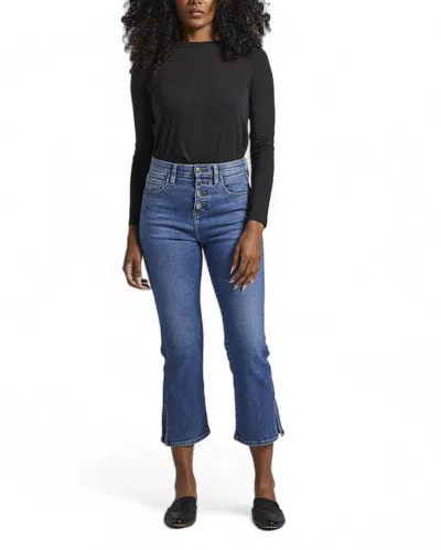 Jag Phoebe High Rise Cropped Bootcut Button Fly Jean In Admiral Blue