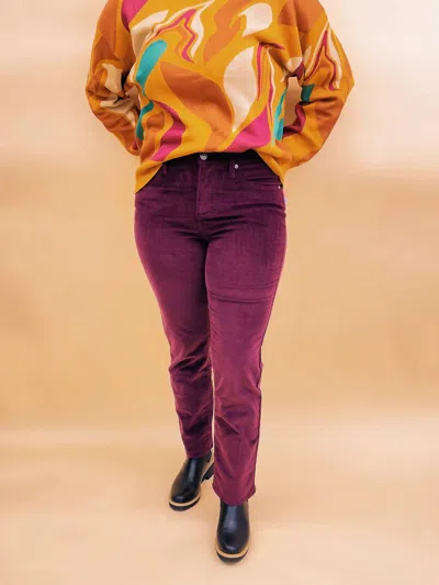 Jag Ruby Corduroy Pants In Purple