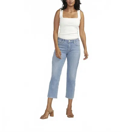 Jag Ruby Mid Rise Straight Crop Jeans In Nassau Blue