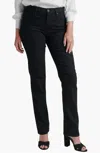 Jag Women's Ruby Mid Rise Corduroy Straight Leg Pants In Black