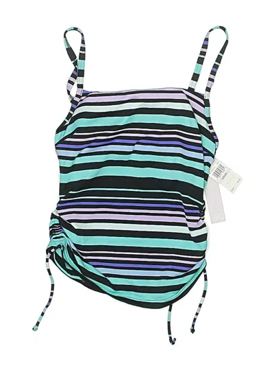 Jag Swimsuit Top Blue Stripes Pattern Swimwear In Multi