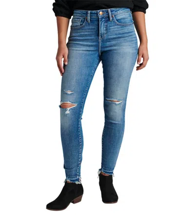 Jag Viola High Rise Skinny Deconstructed Jean In Madison In Blue