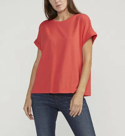 Jag Women's Drapey Luxe Tee In Salsa In Red