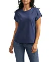 Jag Women's Drapey Luxe Tee In Naval Academy