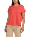 Jag Women's Drapey Luxe Tee In Salsa