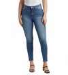 Jag Women's Forever Stretch Fit High Rise Pull On Skinny Jean In Indigo Blue In Multi