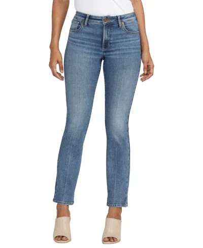 Jag Women's Forever Stretch Mid Rise Straight Leg Jeans In Blue Nile