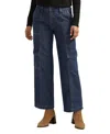 Jag High Waist Wide Leg Cargo Jeans In Elysian Blue