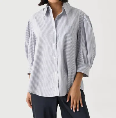 Jag Women's Jill Top In Grey Stripe In Multi