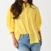 Jag Women's Jill Top In Yellow Linen In Multi