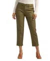 Jag Jules Crop Utility Pants In Moss