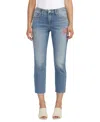 Jag Women's Ruby Mid Rise Straight Cropped Jeans In Olympus Blue