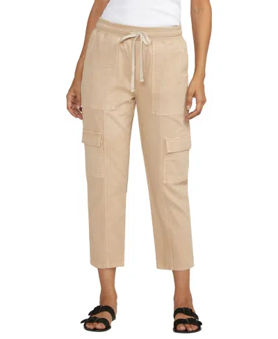 Jag Women's Textured Cargo Cropped Pants In Humus